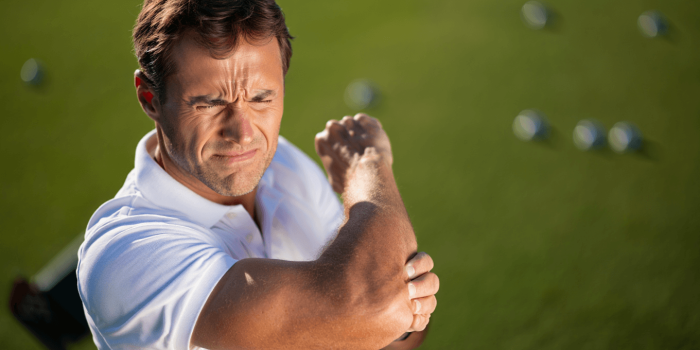 Golf elbow : micro-traumatismes des tendons
